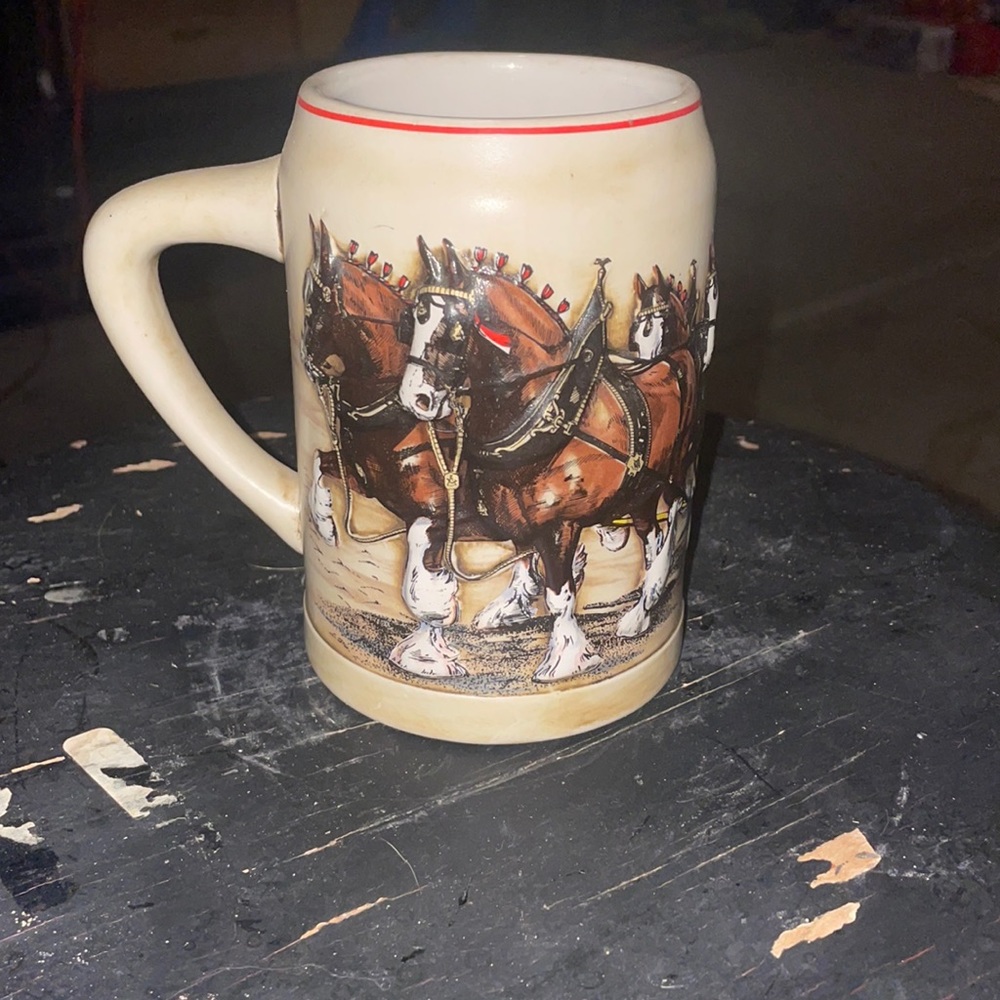 ANHEUSER BUSCH BUDWEISER 1987 WORLD FAMOUS CLYDESDALE STEIN CS74
